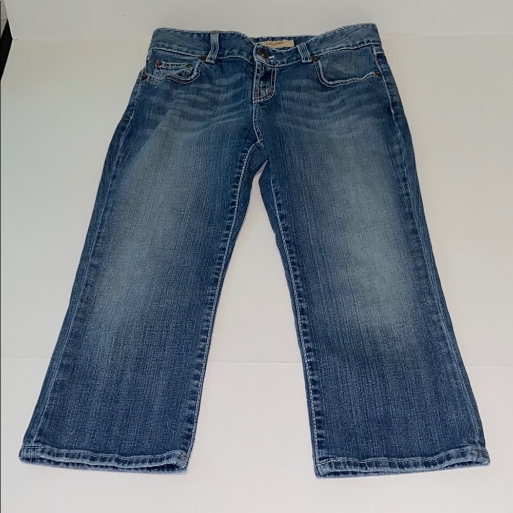 BKE Culture Stretch Women’s Capri Blue Denim Jeans Size 27